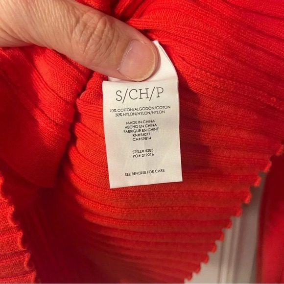 Cabi Hibiscus Trumpet Sleeve Ribbed Cardigan Style 5285 Size Small - Picture 6 of 9